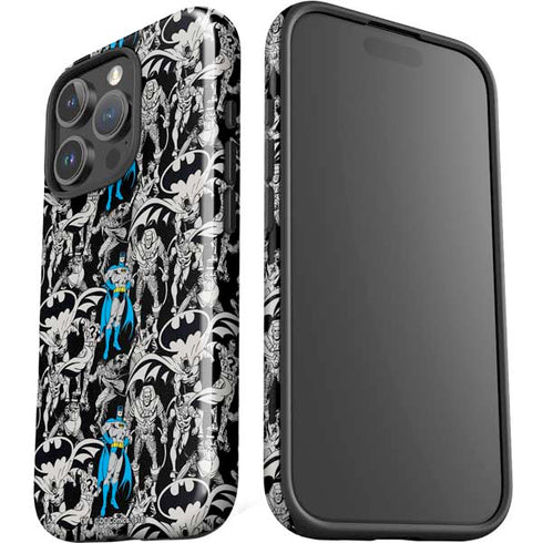 DC Comics Batman Characters Action Poses Print iPhone 16 Pro Impact Case